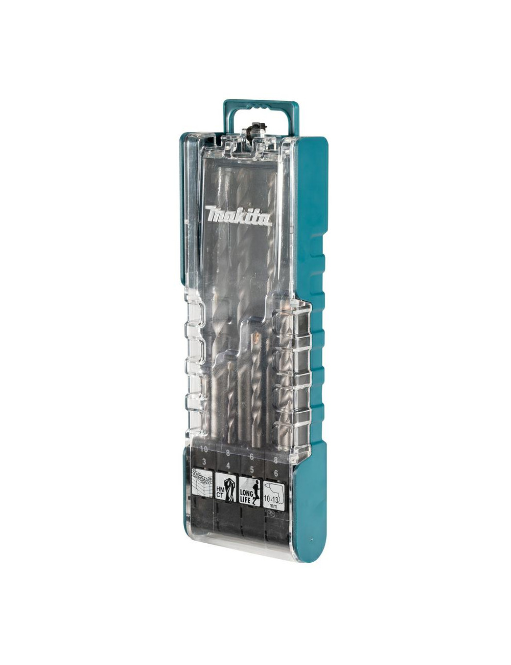 MAKITA ZESTAW WIERTEŁ DO BETONU 8szt. 3 4 5 6 8 10mm UNIWERSALNE