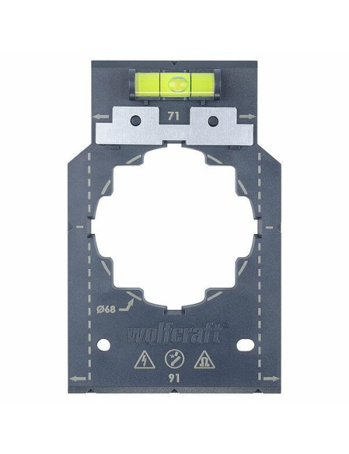 WOLFCRAFT SZABLON DO MONTAŻU GNIAZDEK I WŁĄCZNIKÓW ELEKTRYCZNYCH
