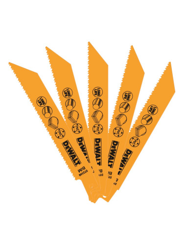 DEWALT 5 szt. brzeszczotów bagnetowych do cięcia metalu, 152mm, DeWALT DT2348-QZ