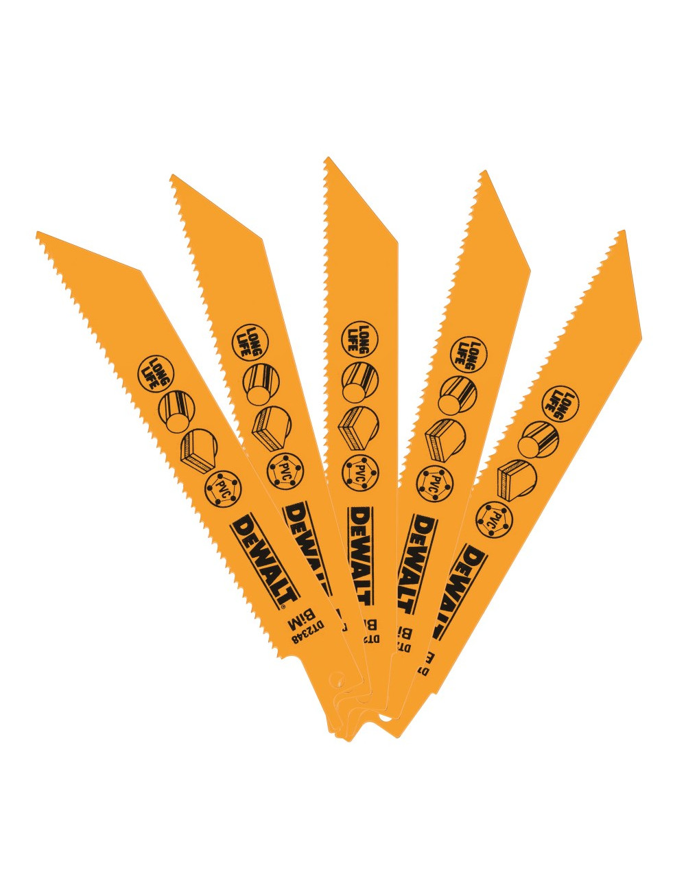 DEWALT 5 szt. brzeszczotów bagnetowych do cięcia metalu, 152mm, DeWALT DT2348-QZ