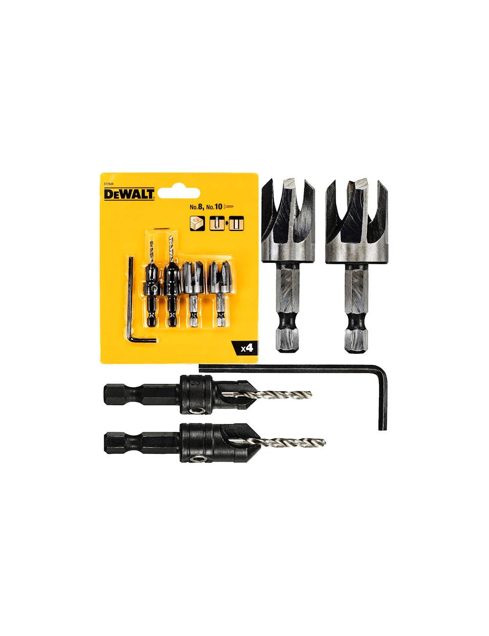 DEWALTZESTAW POGŁĘBIACZY 4szt.