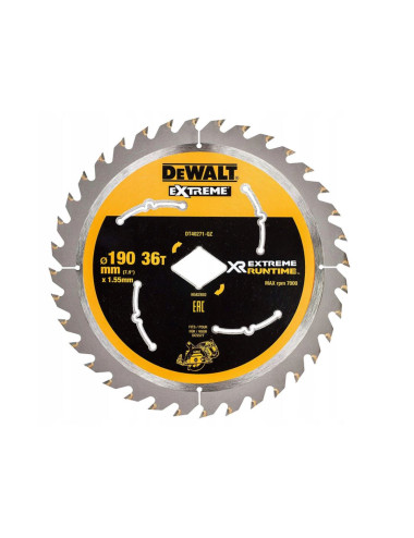 DEWALT PIŁA TARCZA 190x36z OTW. ROMB DO DCS577