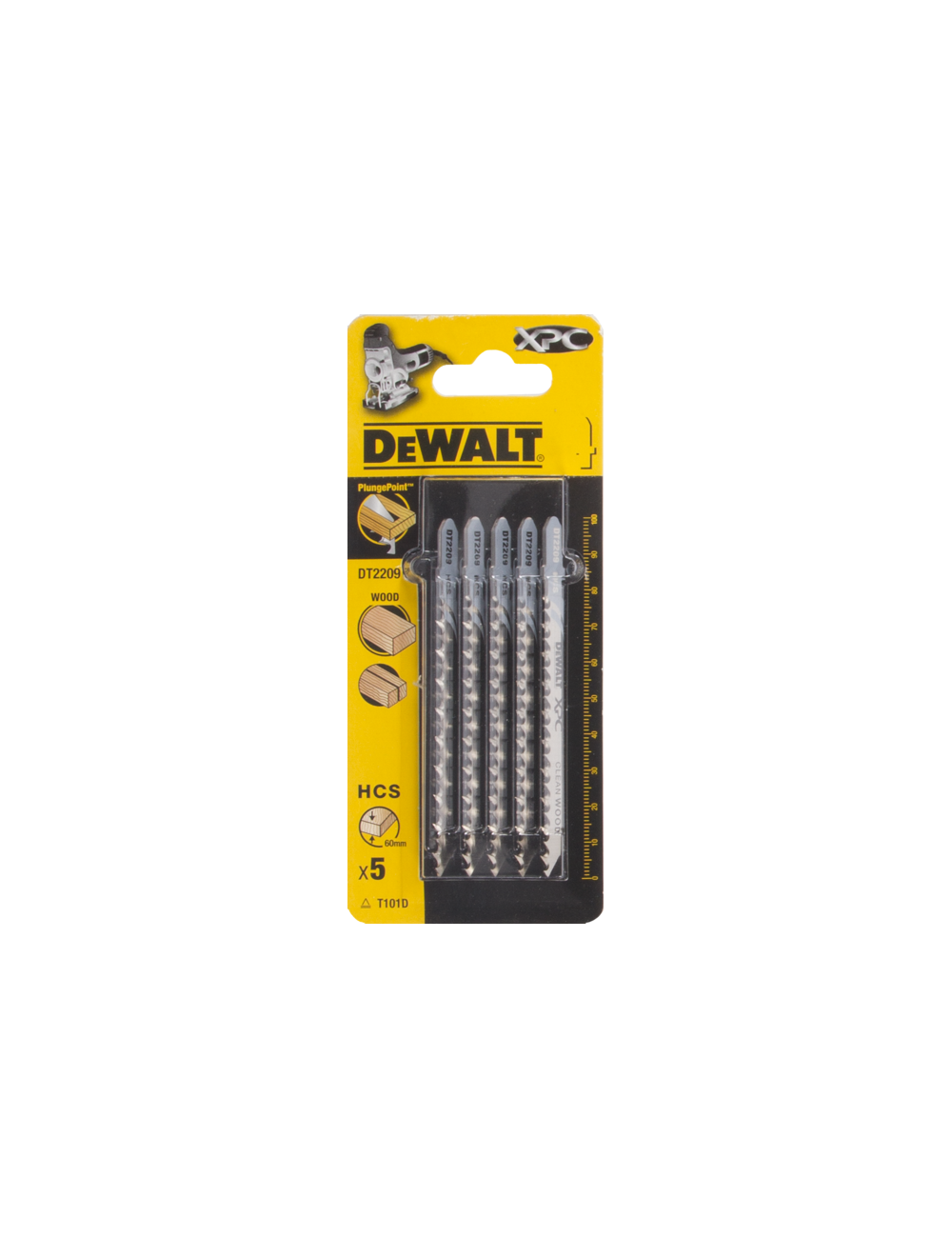 DEWALT BRZESZCZOTY DO WYRZYNAREK 100x75 4,2mm T101D XPC DREWNO 5szt. CZYSTE CIĘCIE