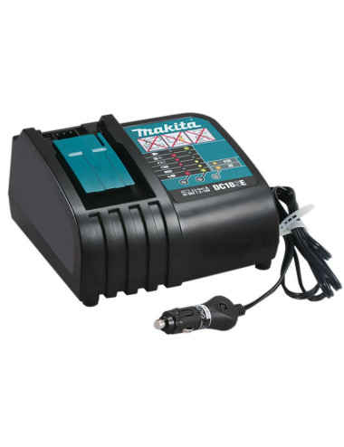 MAKITA ŁADOWARKA DC18SE Ni-MH Li-Ion 7,2V-18V 2,6A DO ZAPALNICZKI SAMOCHODOWEJ