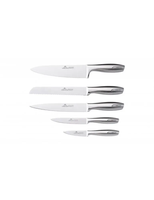 GERLACH.ZESTAW NOŻY W BLOKU  5szt. MODERN BIAŁY