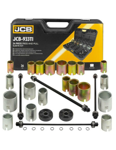 JCB ZESTAW ŚCIĄGACZY TULEI WAHACZA, ŁOŻYSK 26el.