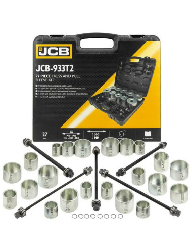 JCB ZESTAW ŚCIĄGACZY TULEI WAHACZA, ŁOŻYSK 27el.