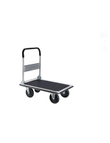 DREL WÓZEK MAGAZYNOWY 4-KOŁOWY 300KG PLATFORMA 90x60cm KOŁA POMPOWANE