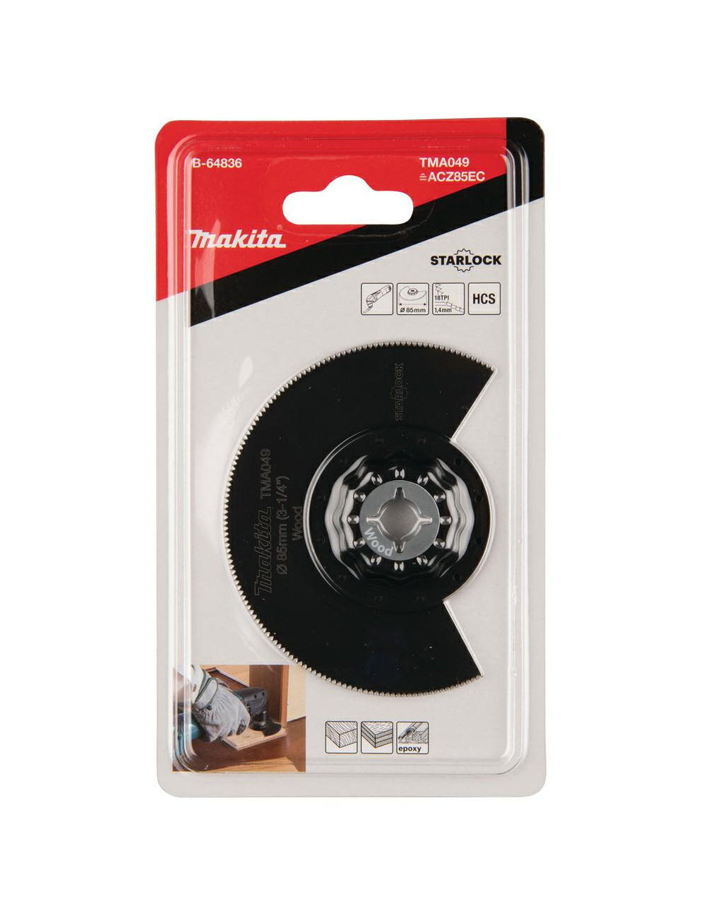 MAKITA MT BRZESZCZOT ŁUKOWY HCS DO DREWNA 85mm B-64836