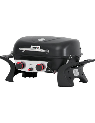 YATO GRILL GAZOWY PRZENOŚNY 2 PALNIKI, 5KW