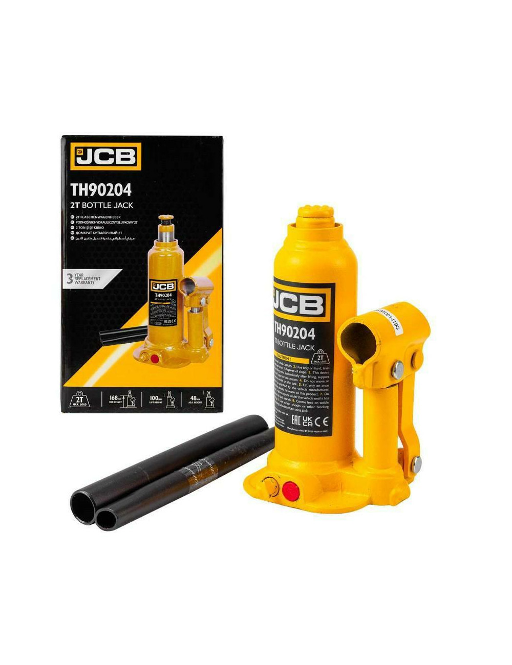 JCB PODNOŚNIK HYDRAULICZNY SŁUPKOWY 2T (H MIN 100mm, H MAX 168mm)