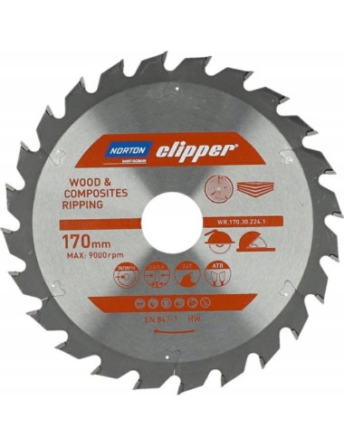NORTON PIŁA TARCZOWA 170mm x 30mm x 48z DREWNO I KOMPOZYTY ATB (2,6 / 1,6)