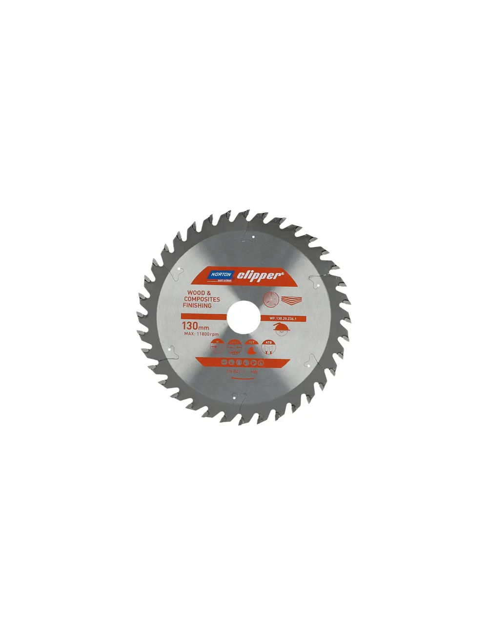 NORTON PIŁA TARCZOWA 130mm x 20mm x 36z DREWNO I KOMPOZYTY ATB (2,6 / 1,6)