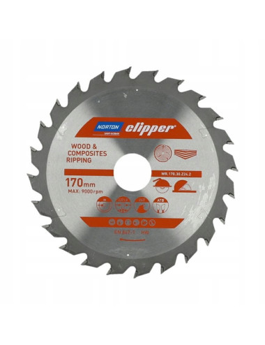 NORTON PIŁA TARCZOWA 170mm x 30mm x 24z DREWNO I KOMPOZYTY ATB (2,8 / 1,8)