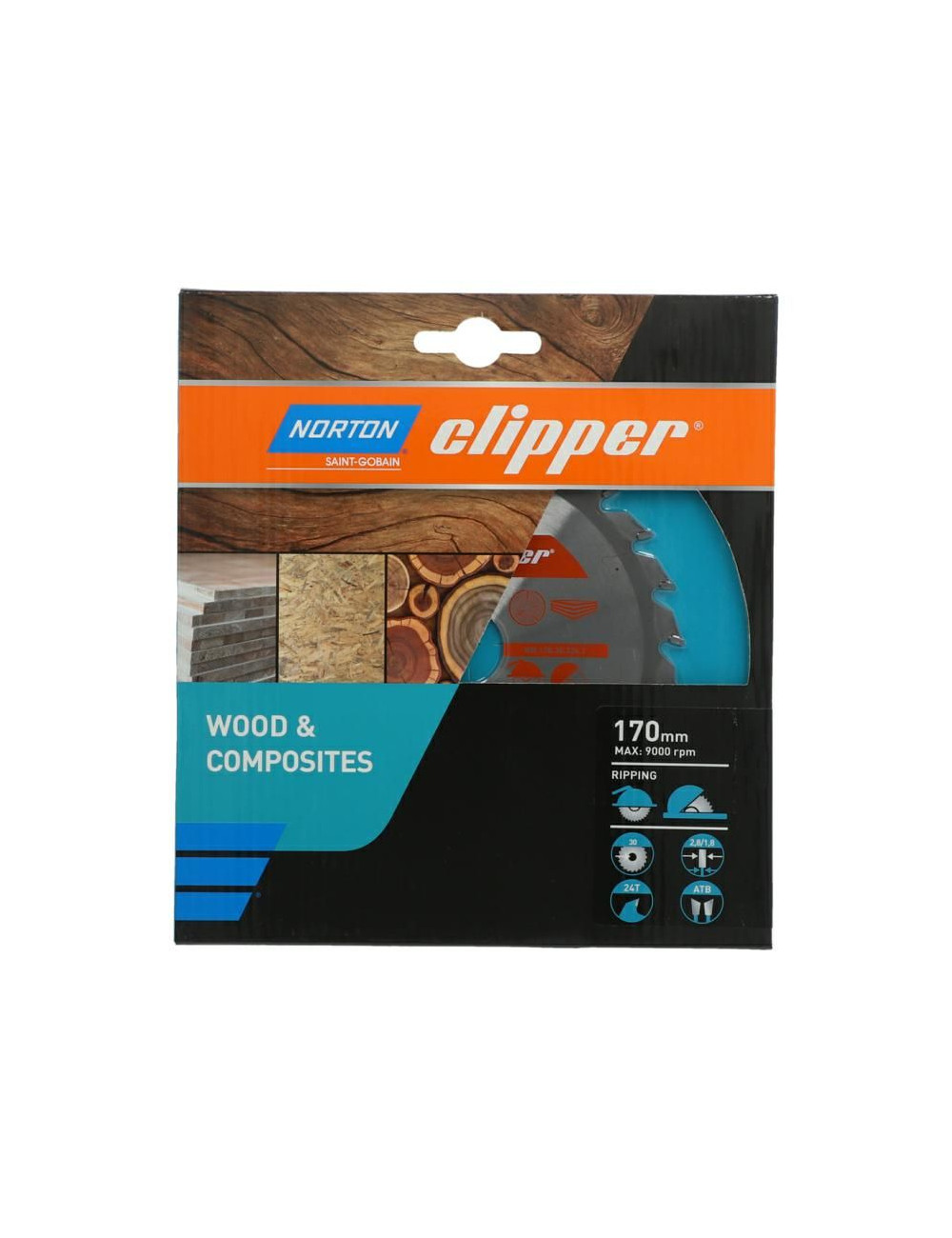 NORTON PIŁA TARCZOWA 170mm x 30mm x 24z DREWNO I KOMPOZYTY ATB (2,8 / 1,8)