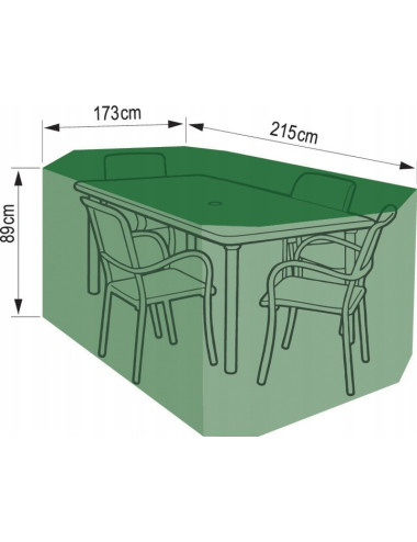 FLO POKROWIEC NA MEBLE OGRODOWE 215x173x89cm