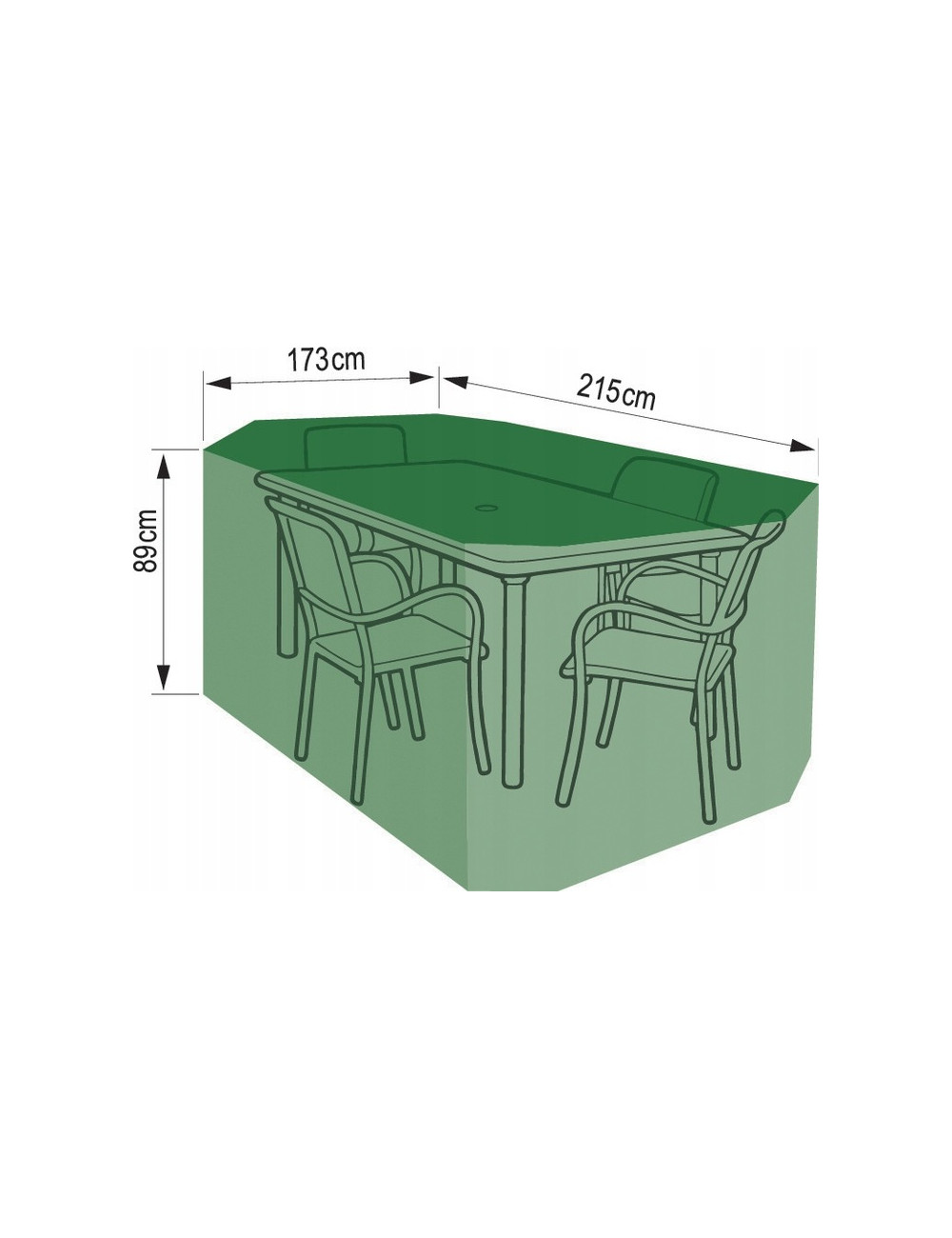 FLO POKROWIEC NA MEBLE OGRODOWE 215x173x89cm