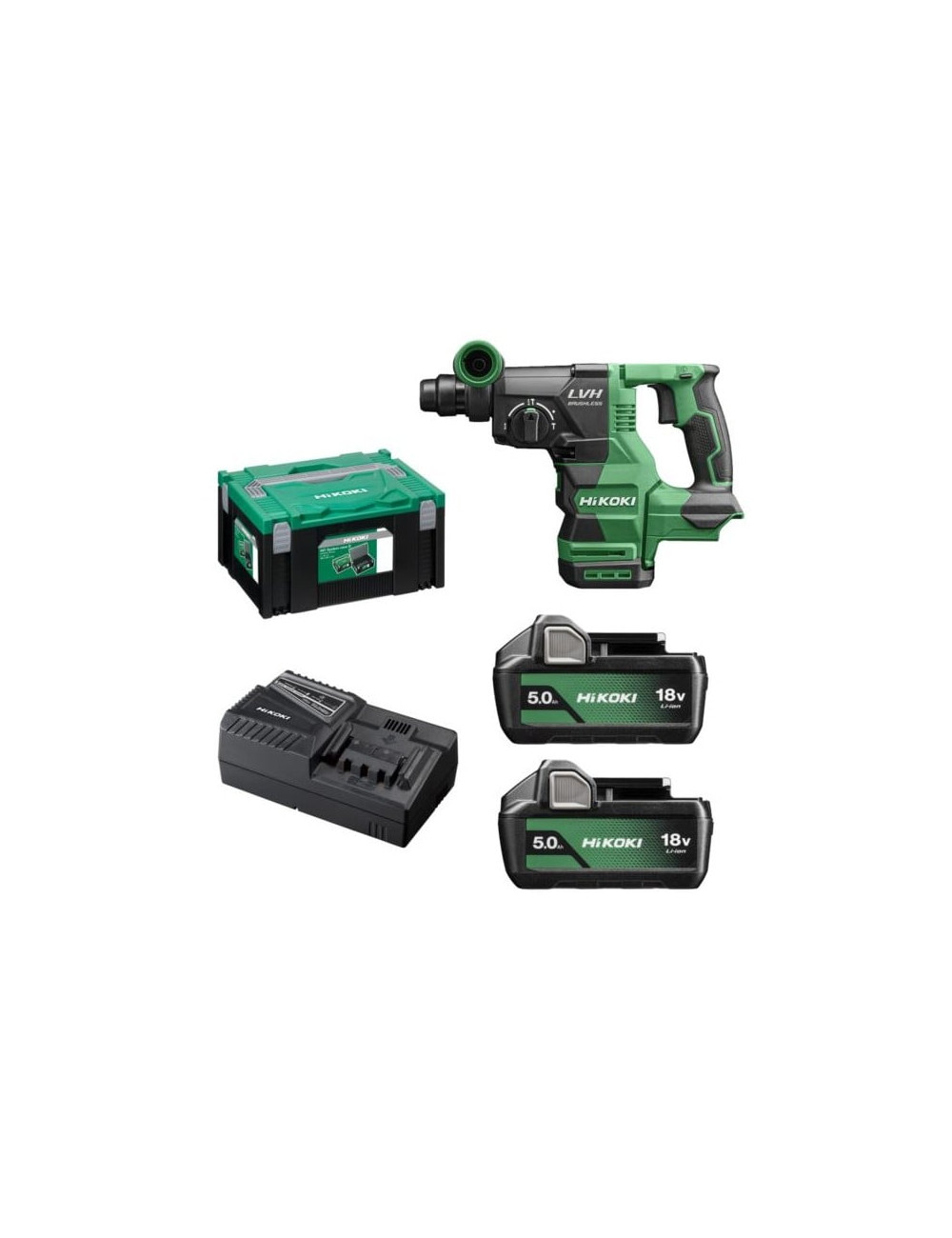 HIKOKI MŁOTOWIERTARKA 18V DH1826DAWPZ 3,2J 2x5,0Ah BL HITSYSTEM