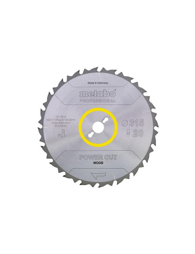 METABO PIŁA TARCZOWA HW CT 315x30x20z POWER CUT WOOD PROFESSIONAL