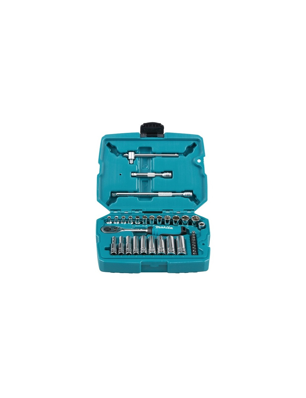 MAKITA ZESTAW NASADEK + KLUCZ 1/4" Z GRZECHOTKĄ 34szt.