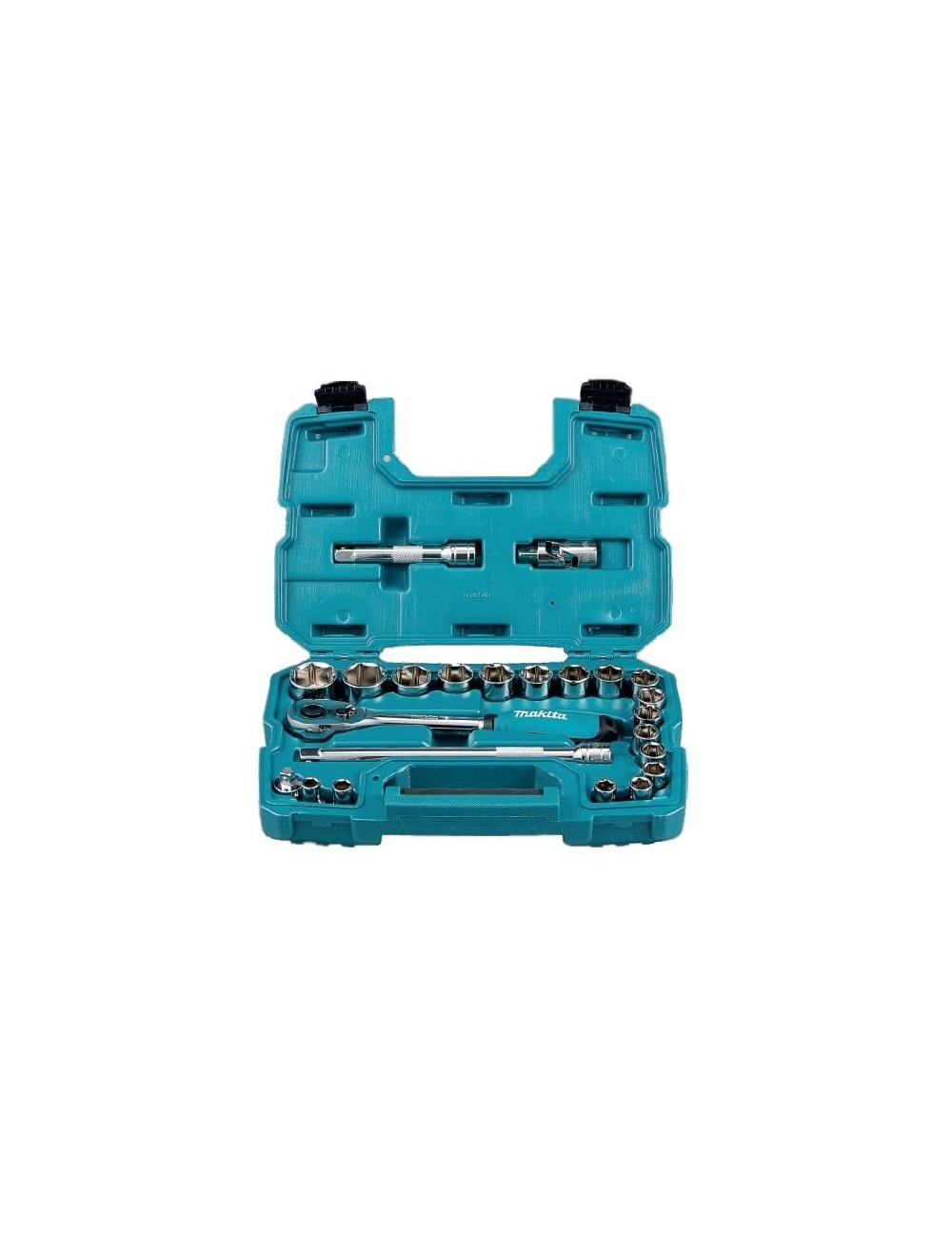 MAKITA ZESTAW NASADEK + KLUCZ 1/2" Z GRZECHOTKĄ 23szt.