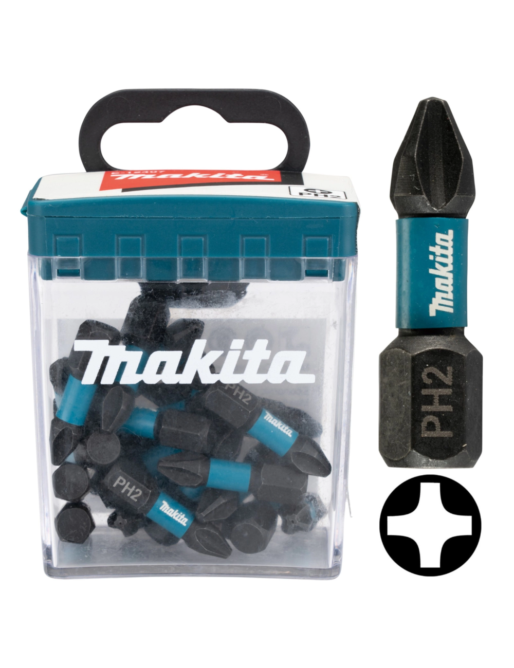 MAKITA KOŃCÓWKA WKRĘTAKOWA PH2-25mm 25szt. IMPACT BLACK E-12360