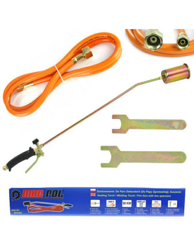 PALNIK DEKARSKI DŁUGI RQ120 JEDNA DYSZA MAR-POL