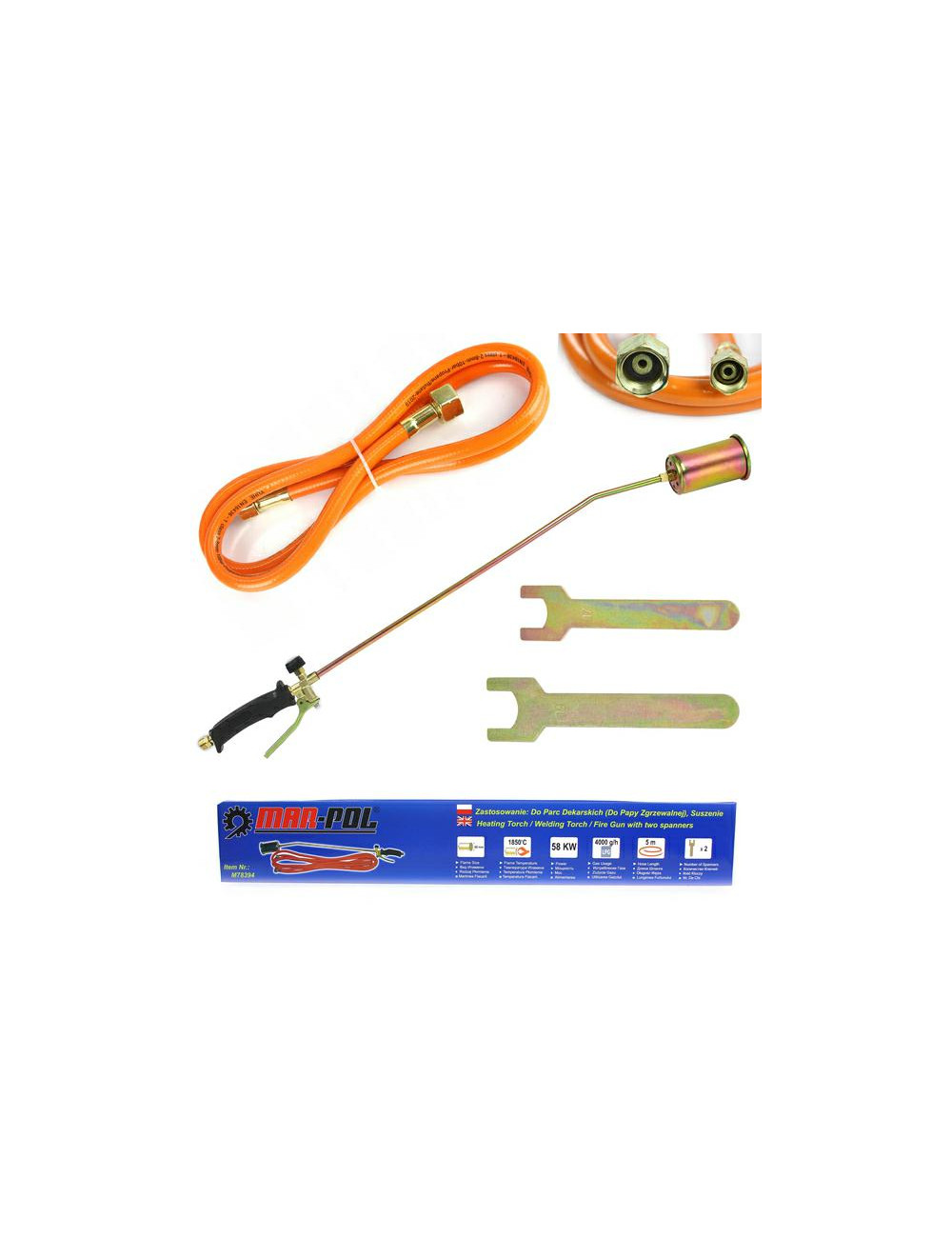 PALNIK DEKARSKI DŁUGI RQ120 JEDNA DYSZA MAR-POL