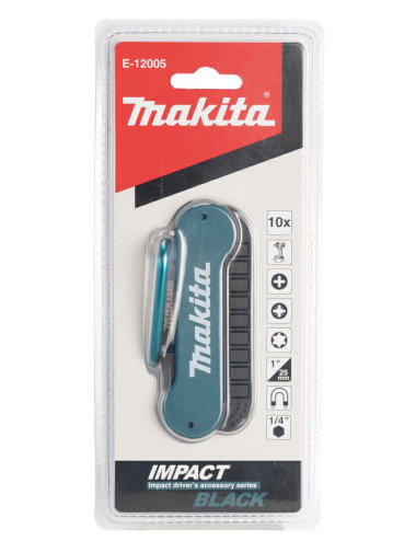MAKITA ZESTAW KOŃCÓWEK WKRĘTAKOW IMPACT BLACK 25mm 10szt. E-12005