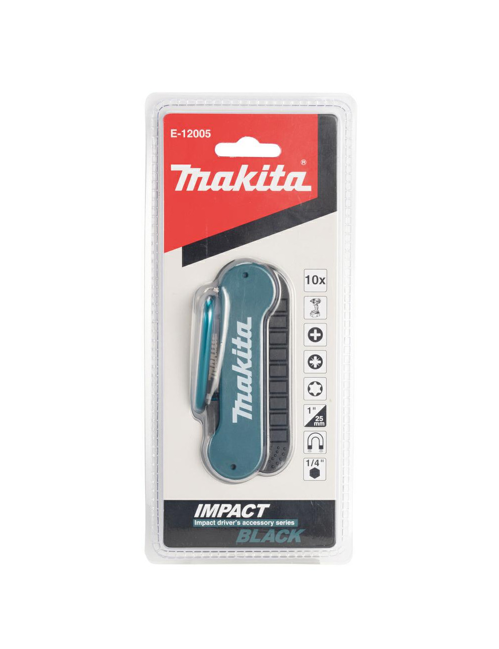 MAKITA ZESTAW KOŃCÓWEK WKRĘTAKOW IMPACT BLACK 25mm 10szt. E-12005