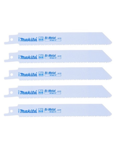 MAKITA BRZESZCZOT DO PIŁ SZABLASTYCH BIM 152x0,9mm 5szt. DREWNO Z GWOŹDZIAMI, METAL