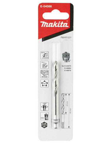 MAKITA WIERTŁO PROWADZĄCE DO OTWORNIC BIM HSS-G 1/4" HEX 7,15x85mm METAL