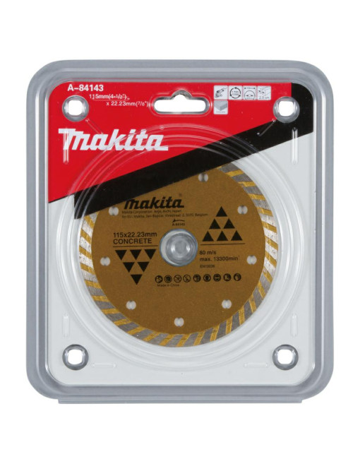 MAKITA TARCZA DIAMENTOWA 115x22,23mm TURBO (NA SUCHO) BETON,CEMENT, MARMUR, PŁYTKI