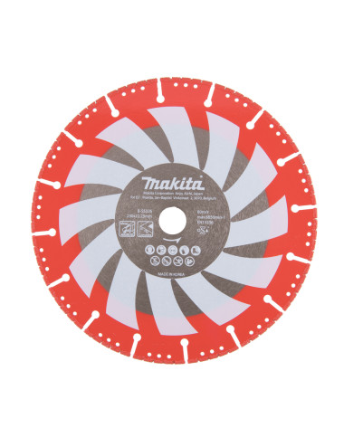 MAKITA TARCZA DIAMENTOWA RESCUE 230x22,23mm SEGMENT SUCHO STAL, INOX PVC BETON SZKŁO B-55326