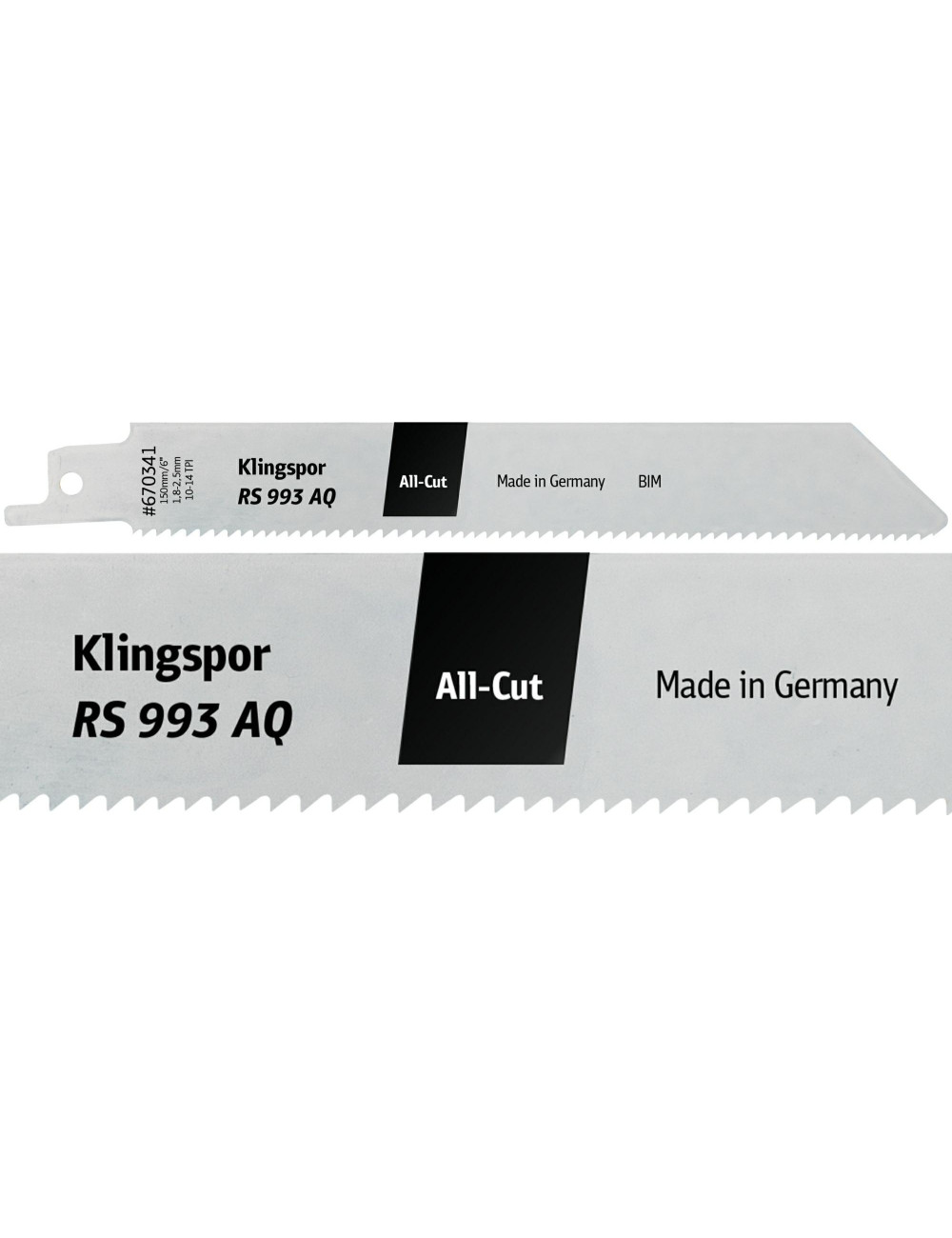 KLINGSPOR BRZESZCZOT DO PIŁY SZABLASTEJ 150x19x0,9mm RS 993 AQ 5szt.