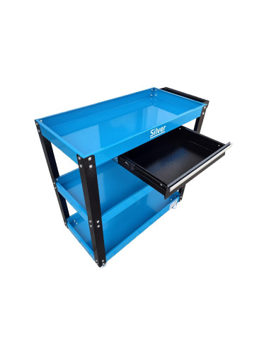 SZAFKA WARSZTATOWA 3 PÓŁKI+ SZUFLADA SILVER