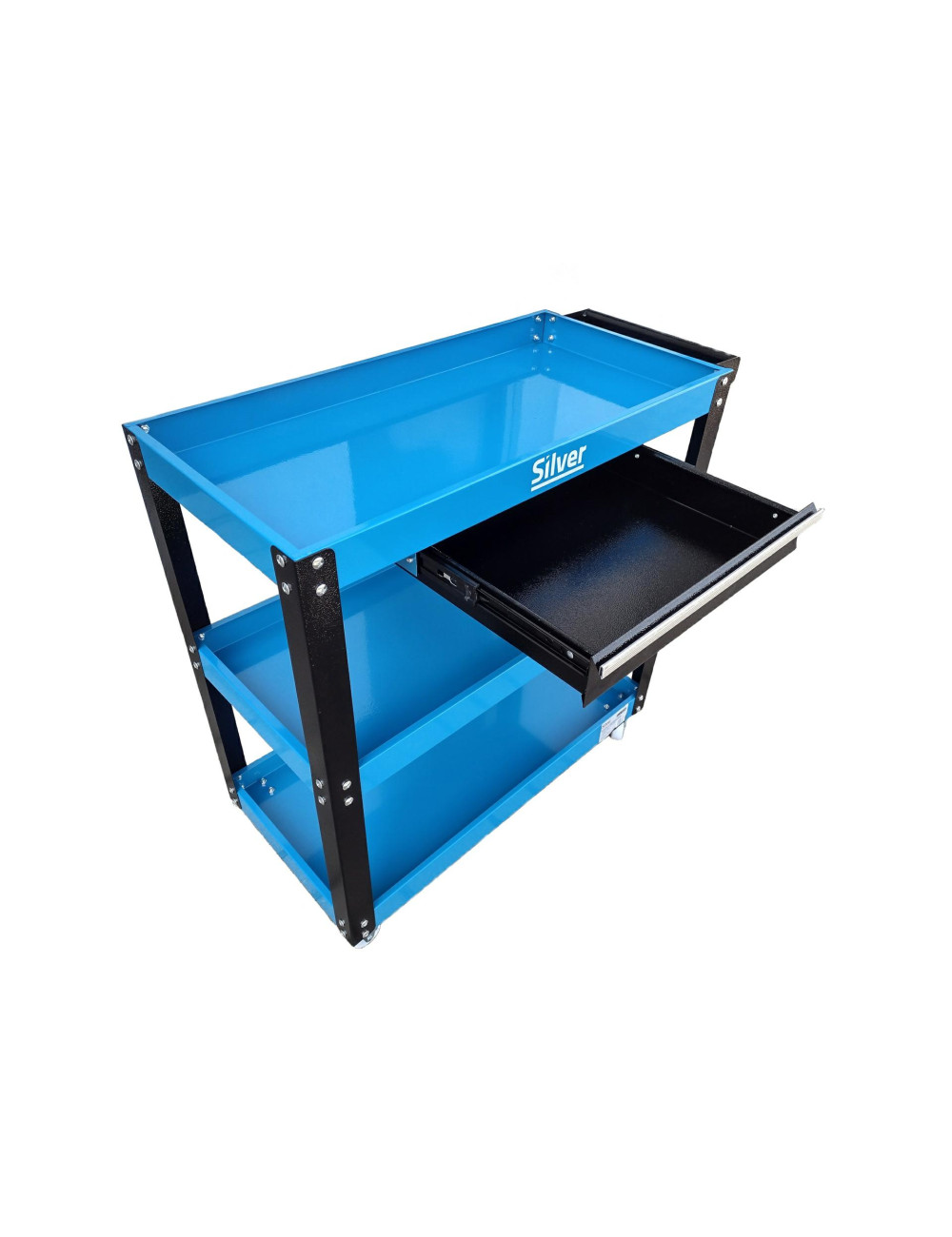 SZAFKA WARSZTATOWA 3 PÓŁKI+ SZUFLADA SILVER