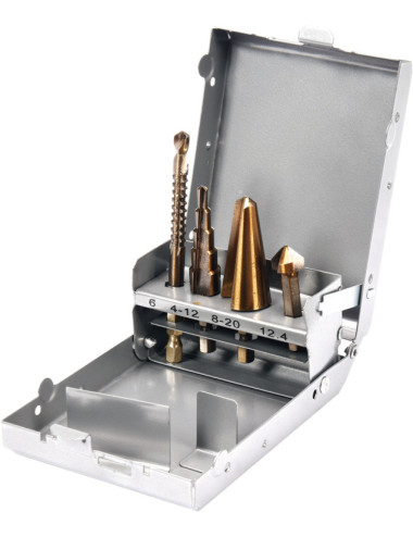 YATO ZESTAW WIERTEŁ MET.HSS-TiN 4szt.HEX UNIWERSALNE YT-44705