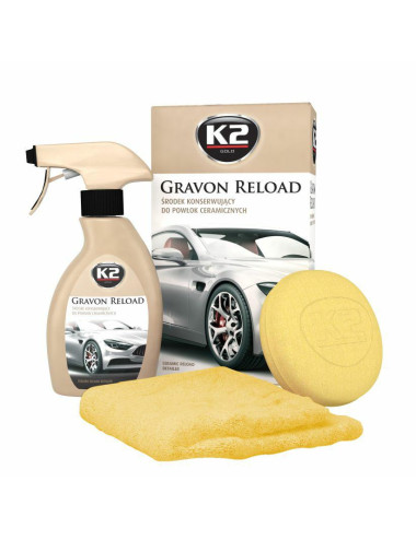 K2 ŚRODEK KONSERWUJĄCY POWŁOKĘ CERAMICZNĄ. W ZESTAWIE Z APLIKATOREM I MIKROWŁÓKNEM GRAVON RELOAD 25