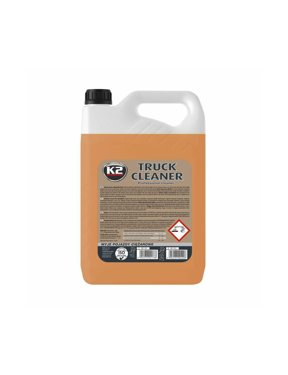 K2 ŚRODEK DO MYCIA PLANDEK ORAZ SILNIE ZABRUDZONYCH KAROSERII. TRUCK CLEANER 5KG