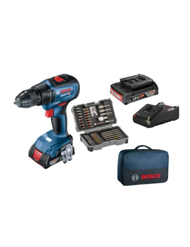 BOSCH WKRĘTARKA GSR 18V-50 2x2,0Ah 50 24Nm BL +43 ACC TORBA