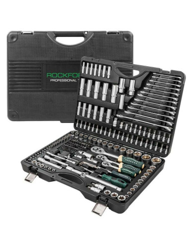 ROCKFORCE ZESTAW KLUCZY 216 + 3el. 1/2" 3/8" 1/4"