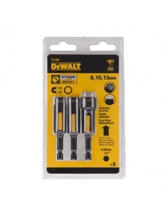 DEWALT KOŃCÓWKA Z NASADKĄ KOMPLET 3szt. 8,10,13mm SAMOCZYSZCZĄCE