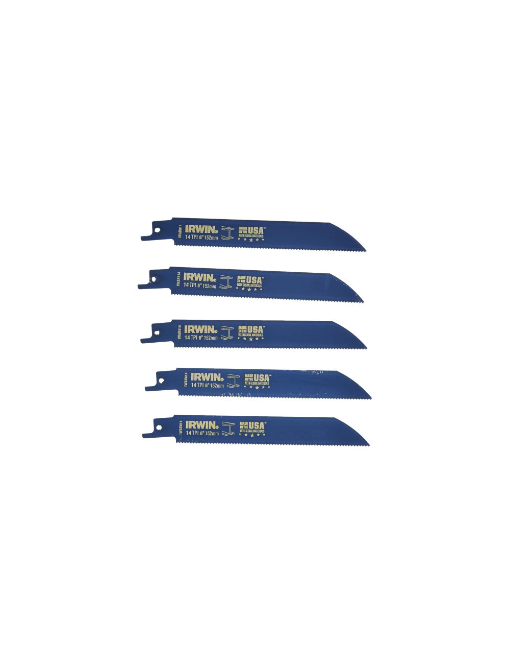 IRWIN 5x Brzeszczoty Bi-Metal 150mm 14TPI do Piły Szablastej | Cięcie Metalu