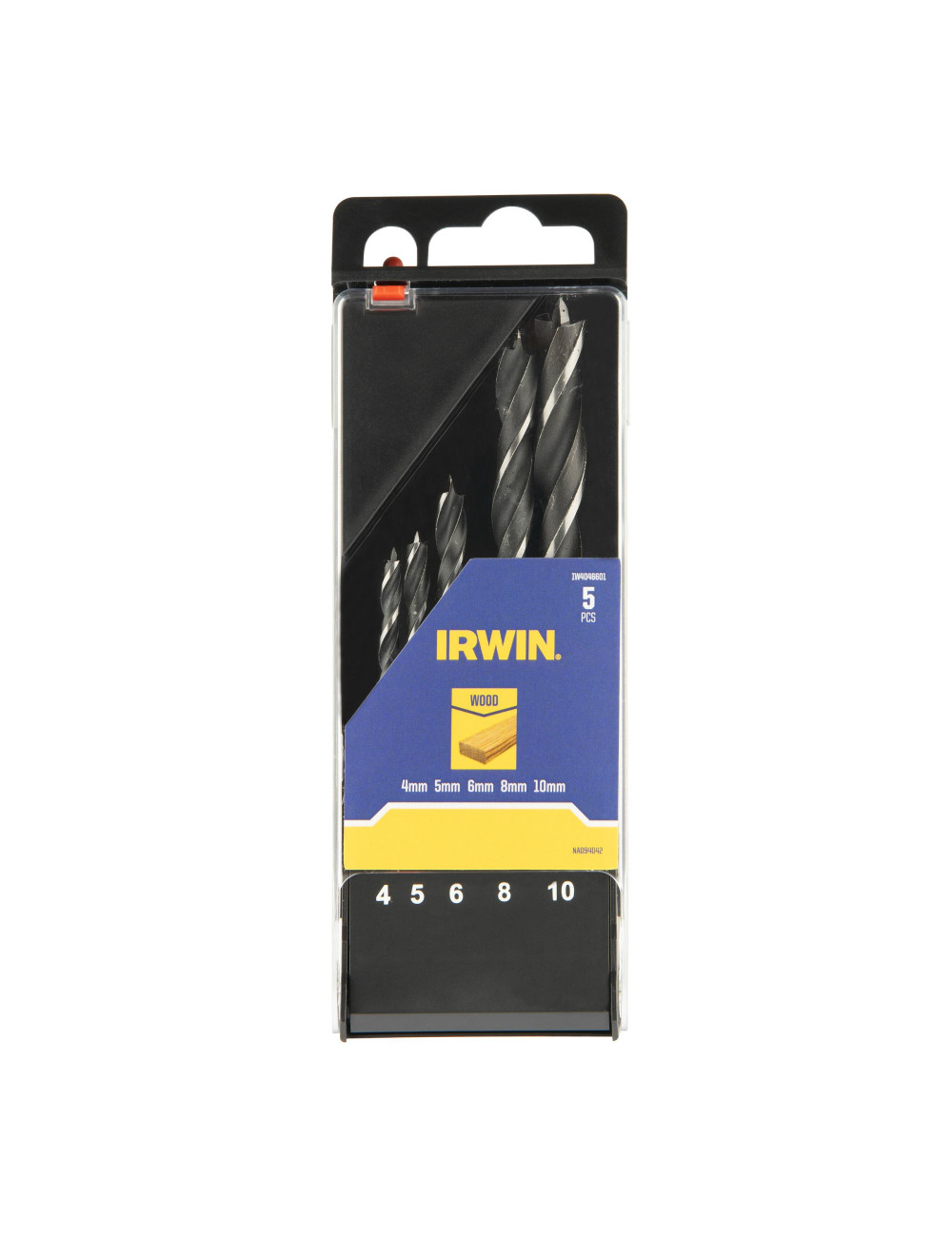 IRWIN WIERTEŁA DO DREWNA KOMPLET 8cz. Z WIERZCHOŁKIEM CENTRUJĄCYM 3-4-5-6-7-8-9-10mm W KASECIE