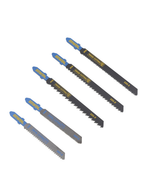 IRWIN BRZESZCZOT HCS HSS DO WYRZYNARKI TYP T KOMPLET 5szt. METAL i drewna, w blistrze