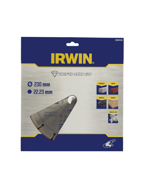 IRWIN TARCZA DIAMENTOWA 230mm x 22,23mm SEGMENTOWA DO BETONU, CEGŁY, GRANITU I MARMURU