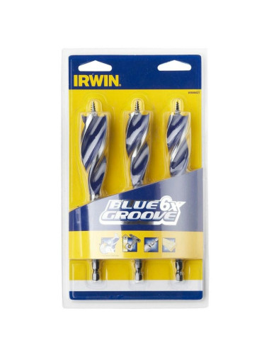 IRWIN ZESTAW WIERTEŁ DO DREWNA 3szt. 6x16 20 25mm