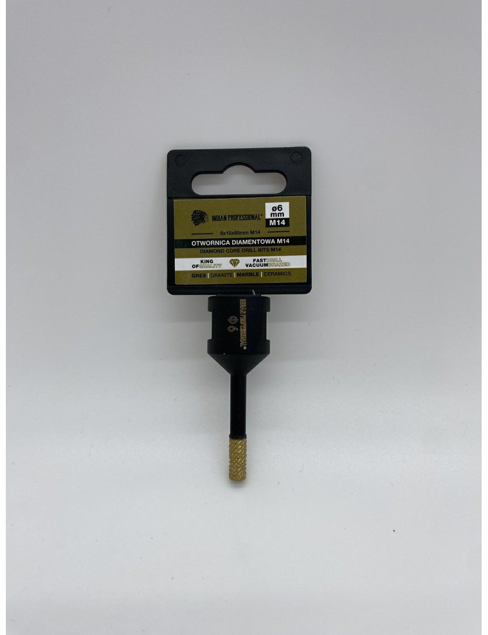 KORONA DIAMENTOWA M14 6mm WIERCENIE NA SUCHO INDIAN PROFESSIONAL