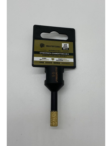 KORONA DIAMENTOWA M14 8mm WIERCENIE NA SUCHO INDIAN PROFESSIONAL